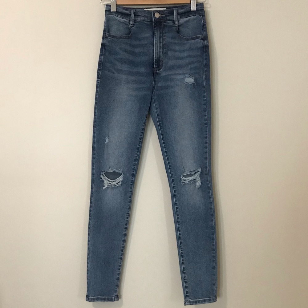 Garage Blue Ripped Skinny Jean